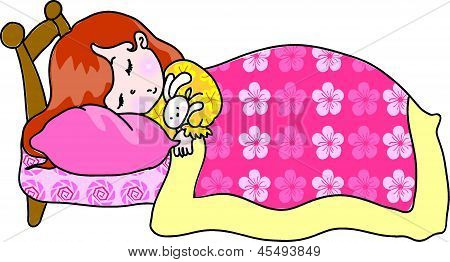 สาวน้อยนอนหลับ