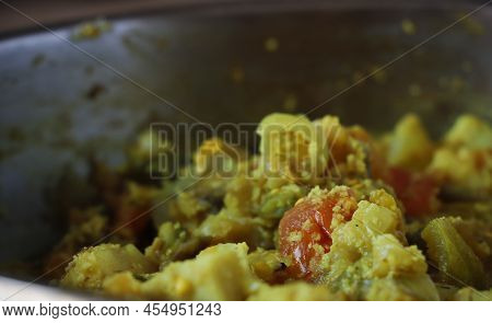 Closeup Image Of Kerala Special Vegetable Dish Aviyal Or Mixed Vegetables