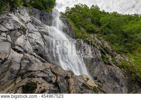 Aber Falls Or In Welsh Rhaeadr Fawr Is Waterfall Located About Two Miles South Of The Village Of Abe