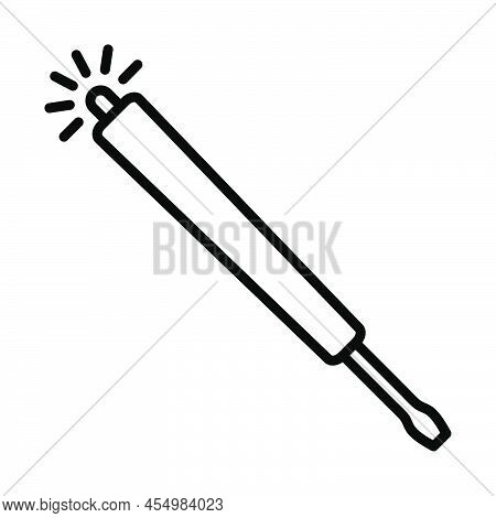 Electricity Test Screwdriver Icon. Bold Outline Design With Editable Stroke Width. Vector Illustrati