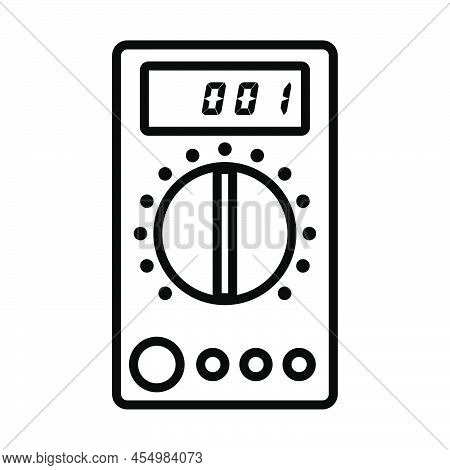 Multimeter Icon. Bold Outline Design With Editable Stroke Width. Vector Illustration.