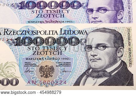 Old Polish Money - 100000 Zloty A Business Background