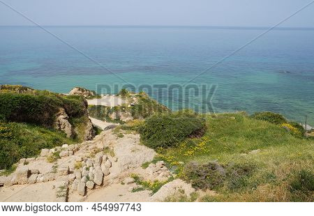 Antique Greek Ruins Near The Park Apollonia, Israel