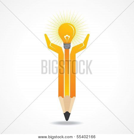 Save energy concept with pencil hands