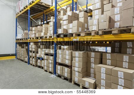 Boxes On A Stillage