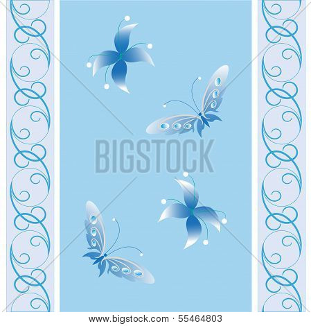 flowers and butterflies
