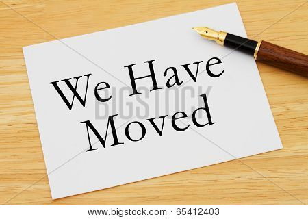 We Have Moved Message