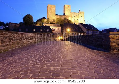 Fortress in Town Runkel. Germany