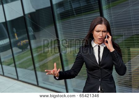 Beautiful Business Woman Bossy On The Phone