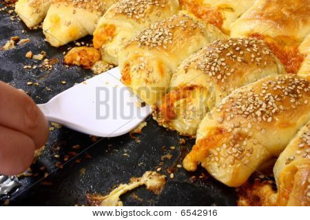 Hot Fresh Baked Pastry With Sesame Seeds