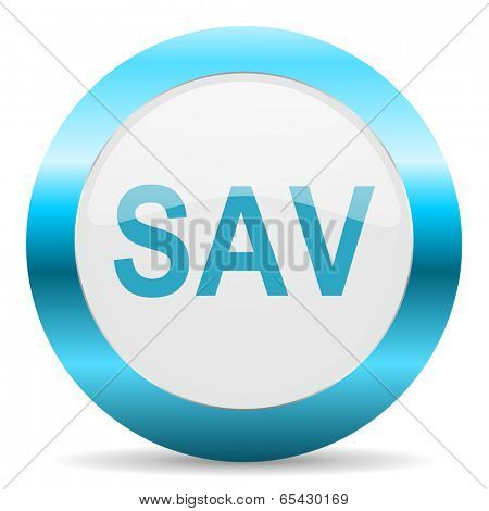 sav blue glossy icon