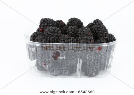 Fresh Blackberries In Plastic Container