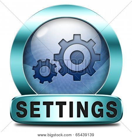 settings Cogwheel gear mechanism change or reset button default setting icon 