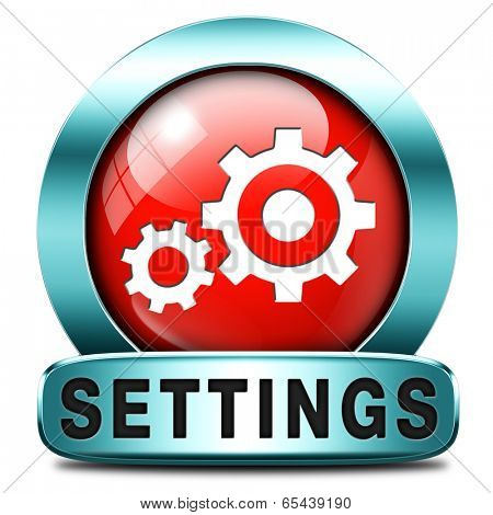 settings Cogwheel gear mechanism change or reset button default setting icon 
