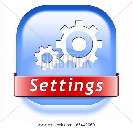 settings button cogwheel gear mechanism change or reset sign default setting icon 