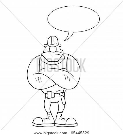 Cartoon Construction Worker