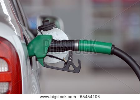 Car fueling at the gas station