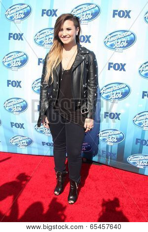 LOS ANGELES - MAY 21:  Demi Lovato at the American Idol Season 13 Finale at Nokia Theater at LA Live on May 21, 2014 in Los Angeles, CA