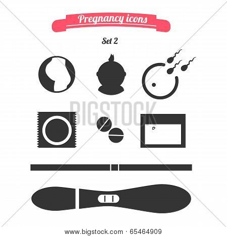 Pregnancy Icons Set 2