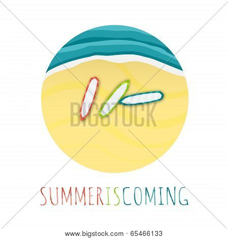 Summer is Comming Vector Illustration