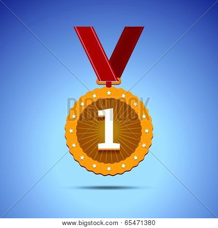 Gold award medal
