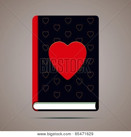 Book with heart shape