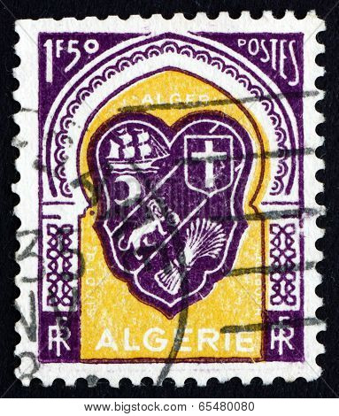 Postage Stamp Algeria 1947 Arms Of Algiers