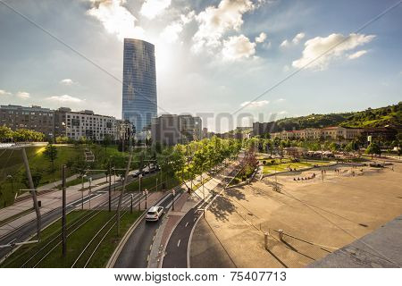 Tower Of Glass In Bilbao
