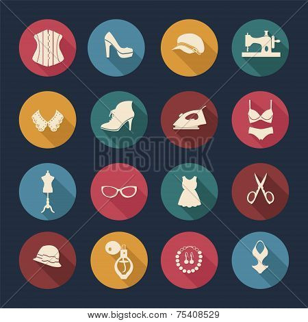 Fashion And Women Accessories, Icons - Illustration