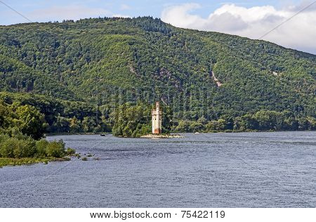 Maeuseturm In Bingen, Germany Rhine Valley