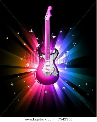 Dança disco fundo com guitarra elétrica