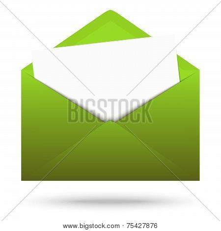 Colored Envelope With White Note