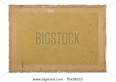 Dirty Old Fiberboard Background, Isolated On White
