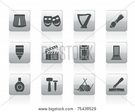 Different kind of art icons
