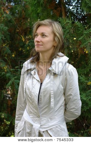 Vrouw in park