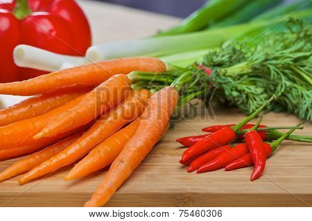 Bunch of baby carrots