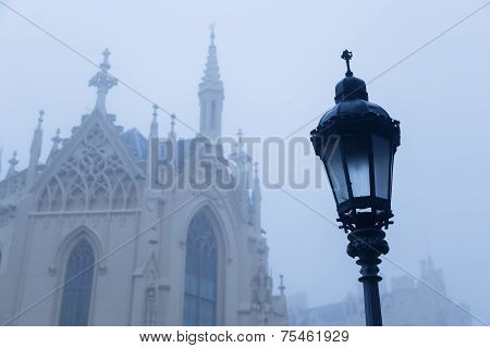 Historical Lampa In The Park In The Lednice