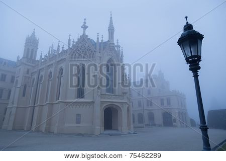 Lednice Castle In The Fog