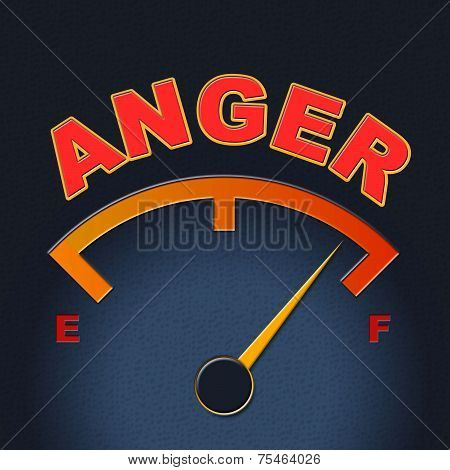 Anger Gauge Means Annoy Annoyed And Rage