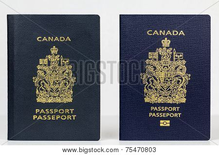 Old And New Canadian Passport