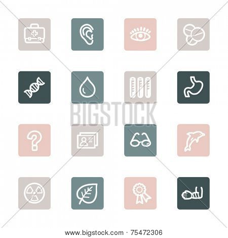 Medicine web icons set