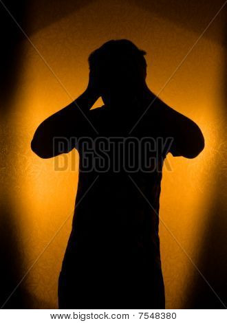 Deprese a bolesti - siluetu člověka