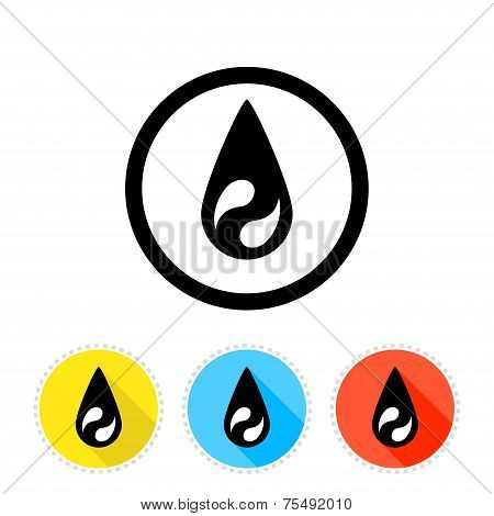 Oil Flat Icon Set