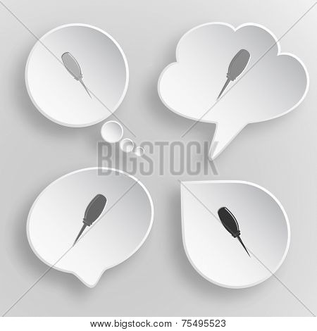 Awl. White flat raster buttons on gray background.