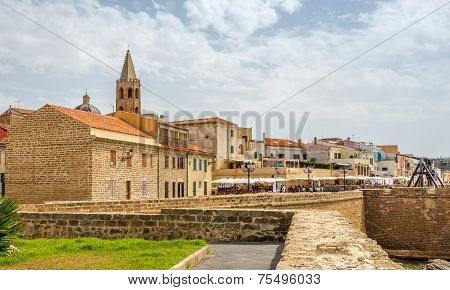 View At The Alghero From City Wall