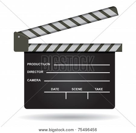 Isolated Film Clap Illustration