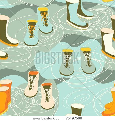 Rain Boots In A Puddle
