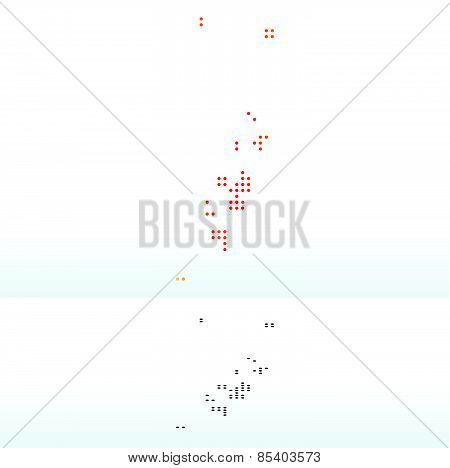 Map Of Kingdom Tonga With Dot Pattern