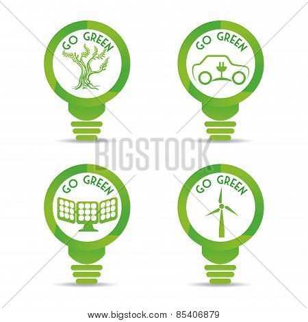 Ecology design over white background vector illustration