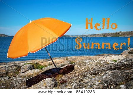 Swedish Coast With Hello Summer